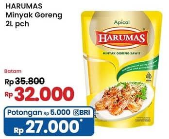 Promo Harga Harumas Minyak Goreng 2000 ml - Indomaret