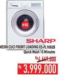 Promo Harga SHARP ES-FL1082 | Mesin Cuci Front Load 8kg  - Hypermart