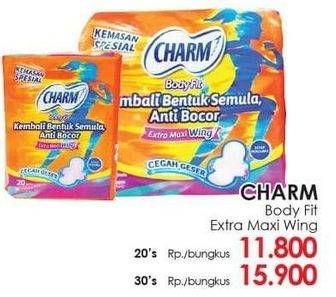 Promo Harga Charm Body Fit Extra Maxi Wing 30 pcs - Lotte Grosir