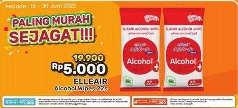 Promo Harga Elleair Alcohol Wipes 22 pcs - Alfamart