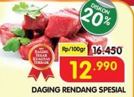 Promo Harga Daging Rendang Sapi Special per 100 gr - Superindo