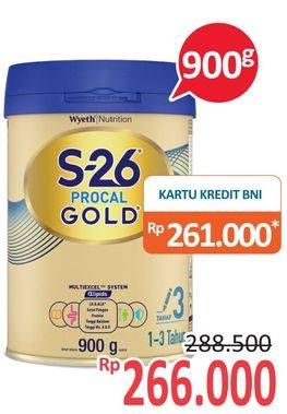 Promo Harga S26 Procal Gold Susu Pertumbuhan Vanilla 900 gr - Alfamidi