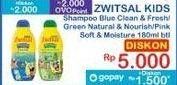 Promo Harga Zwitsal Kids Shampoo Clean Fresh Blue, Natural Nourishing Care, Soft Moisturizing 180 ml - Indomaret