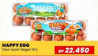 Promo Harga Happy Egg Telur Ayam Negeri 10 pcs - Yogya