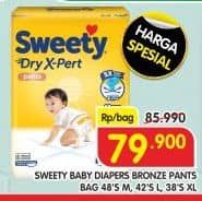 Promo Harga Sweety Bronze Pants Dry X-Pert M48, L42, L38 38 pcs - Superindo