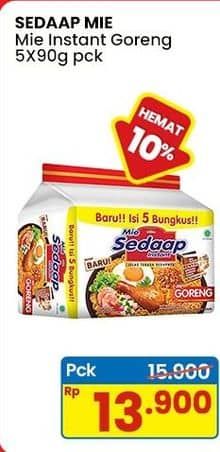 Promo Harga Sedaap Mie Goreng Original per 5 pcs 90 gr - Indomaret