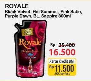 Promo Harga So Klin Royale Parfum Collection Purple Dawn, Pink Satin, Hot Summer, Black Velvet, Blue Sapphire 800 ml - Alfamart