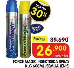 Promo Harga FORCE MAGIC Insektisida Spray All Variants 600 ml - Superindo