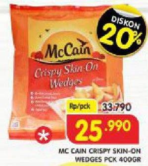 Promo Harga MCCAIN Spicy Skin-On Wedges 400 gr - Superindo