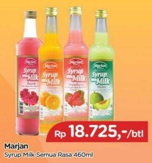 Promo Harga MARJAN Syrup with Milk All Variants 460 ml - TIP TOP