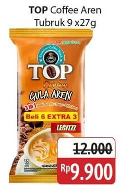 Promo Harga Top Coffee Gula Aren per 9 sachet 27 gr - Alfamidi