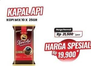 Promo Harga Kapal Api Kopi Bubuk Special Mix per 10 sachet 24 gr - Carrefour