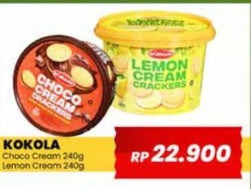 Promo Harga Kokola Cream Crackers Lemon, Choco 240 gr - Yogya