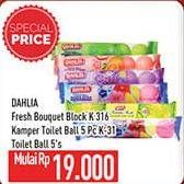 Promo Harga DAHLIA Fresh Bouquet/Naphthalene Toilet Ball  - Hypermart