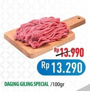 Promo Harga Daging Giling Sapi Spesial per 100 gr - Hypermart