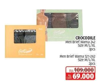 Promo Harga Crocodile Underwear Reguler 521-262 2 pcs - Lotte Grosir
