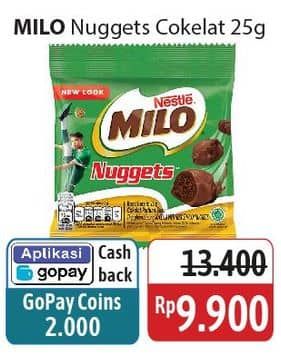 Promo Harga Milo Nuggets Cokelat 25 gr - Alfamidi