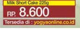 Promo Harga Serena Biskuit Milk Short Cake 225 gr - Yogya