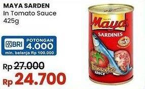 Promo Harga Maya Sardines Tomat / Tomato 425 gr - Indomaret