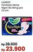 Promo Harga Laurier Relax Night 35cm 18 pcs - Indomaret