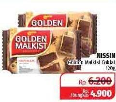 Promo Harga NISSIN Golden Malkist Chocolate 120 gr - Lotte Grosir