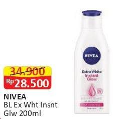 Promo Harga Nivea Body Lotion Extra White Instant Glow 200 ml - Alfamart