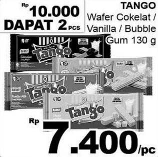 Promo Harga TANGO Long Wafer Bubblegum, Vanilla Milk, Chocolate per 2 pcs 130 gr - Giant