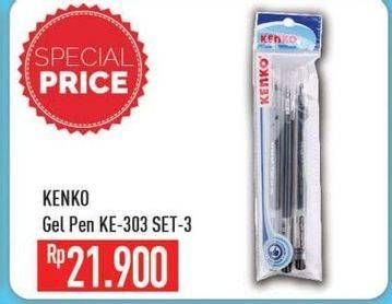Promo Harga KENKO Gel Pen ST-3 per 3 pcs - Hypermart