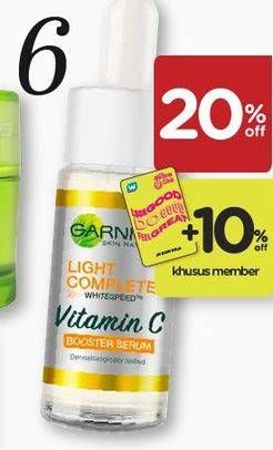 Promo Harga GARNIER Booster Serum Light Complete Vitamin C 15 ml - Watsons