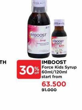 Promo Harga Imboost Kids Syrup 60 ml - Watsons