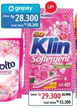 Promo Harga SO KLIN Softergent 1800 gr - Alfamidi