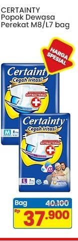 Promo Harga Certainty Adult Diapers M8, L7 7 pcs - Indomaret