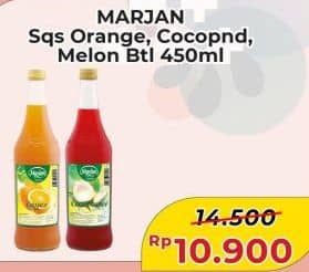 Promo Harga Marjan Syrup Squash Orange, Melon, Coco Pandan 450 ml - Alfamart