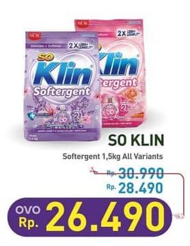 Promo Harga So Klin Softergent All Variants 1500 gr - Hypermart