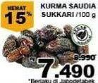 Promo Harga Kurma Saudia Sukkari per 100 gr - Giant