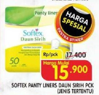 Promo Harga Softex Pantyliner Daun Sirih Regular 50 pcs - Superindo