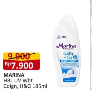 Promo Harga Marina Hand Body Lotion UV White Collagen Asta, UV White Healthy Glow 185 ml - Alfamart