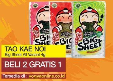 Promo Harga TAO KAE NOI Big Sheet All Variants 4 gr - Yogya