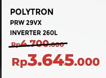 Promo Harga Polytron PRW 29VX Inverter 260L  - Yogya