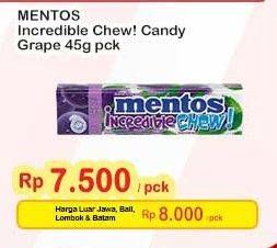 Promo Harga Mentos Incredible Chew Grape 45 gr - Indomaret