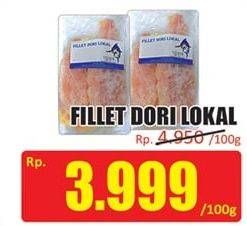 Promo Harga Fillet Dori Lokal per 100 gr - Hari Hari