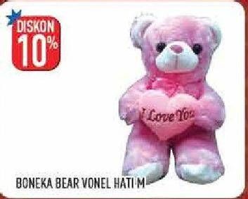 Promo Harga Boneka Bear Vonel Hati M  - Hypermart