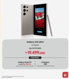 Promo Harga Samsung S24 Ultra 12/256 GB  - Erafone