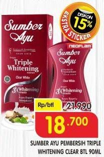 Promo Harga SUMBER AYU Sabun Sirih Triple Whitening Clear 90 ml - Superindo