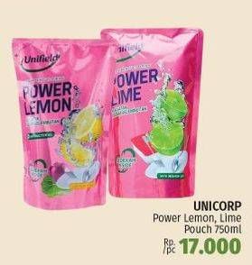 Promo Harga UNICORP Sabun Cuci Piring Buah dan Sayur Power Lime, Power Lemon 750 ml - LotteMart