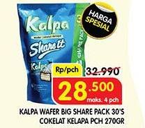 Promo Harga KALPA Wafer Cokelat Kelapa Share It per 30 pcs 9 gr - Superindo