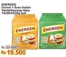 Promo Harga Energen Cereal Instant Vanilla, Kacang Hijau per 10 sachet 30 gr - Indomaret