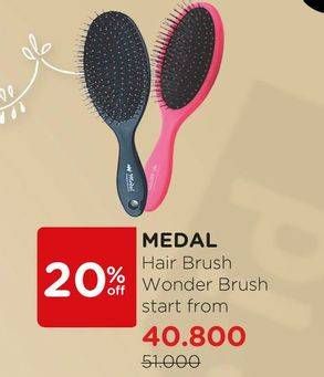 Promo Harga MEDAL Wonder Brush Hair Brush  - Watsons