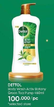 Promo Harga Dettol Body Wash Activ Botany Green Tea Bergamot 450 ml - Guardian