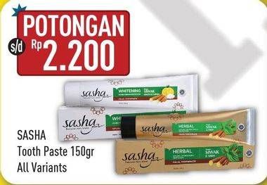 Promo Harga SASHA Toothpaste All Variants 150 gr - Hypermart